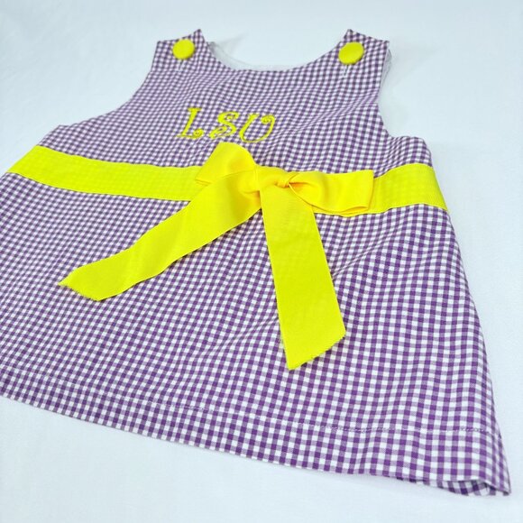 LSU Girls 2 piece Elastic Waist Bloomer Shorts Matching Outfit Set 2T - 3T - Picture 4 of 13